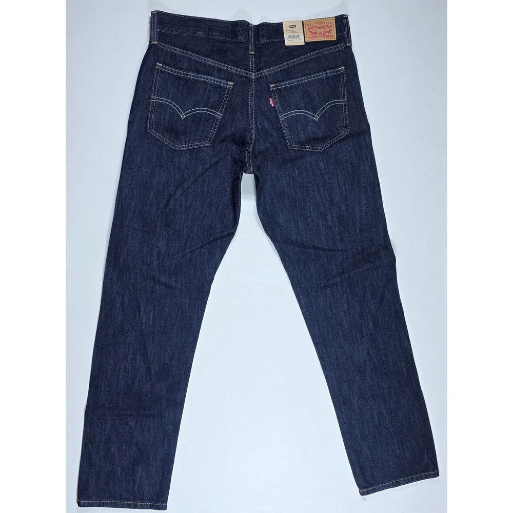 Levis Middy Straight Jeans Women's 29x30 Dark Indigo Blue Denim NEW